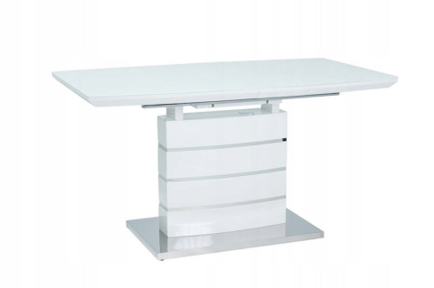 SIGNAL STÓŁ LEONARDO MDF+SZKŁO BIAŁY LAKIER / BIAŁY LAKIER MDF+STAL160(220)X90 SIGNAL STÓŁ LEONARDO MDF+SZKŁO BIAŁY LAKIER / BIAŁY LAKIER MDF+STAL160(220)X90