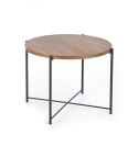 Halmar ława TANAKA MDF+ okleina jasny orzech / czarny stal malowana fi 60 Halmar ława TANAKA MDF+ okleina jasny orzech / czarny stal malowana fi 60