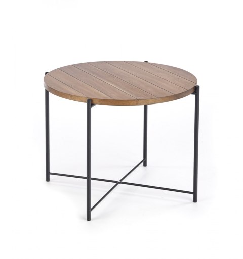 Halmar ława TANAKA MDF+ okleina jasny orzech / czarny stal malowana fi 60 Halmar ława TANAKA MDF+ okleina jasny orzech / czarny stal malowana fi 60