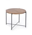 Halmar ława TANAKA MDF+ okleina jasny orzech / czarny stal malowana fi 60 Halmar ława TANAKA MDF+ okleina jasny orzech / czarny stal malowana fi 60