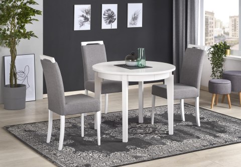 Halmar SORBUS stół rozkładany100-200x100 blat MDF okleina naturalna dębowa - biały, nogi drewno lite bukowe - białe Halmar SORBUS stół rozkładany100-200x100 blat MDF okleina naturalna dębowa - biały, nogi drewno lite bukowe - białe