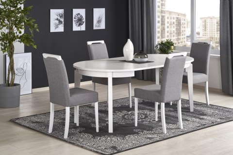 Halmar SORBUS stół rozkładany100-200x100 blat MDF okleina naturalna dębowa - biały, nogi drewno lite bukowe - białe Halmar SORBUS stół rozkładany100-200x100 blat MDF okleina naturalna dębowa - biały, nogi drewno lite bukowe - białe