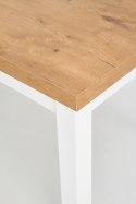 Halmar stół TIAGO rozkładany 140-220x80 prostokątny blat: MDF laminat dąb lancelot, nogi: biały drewno lite bukowe