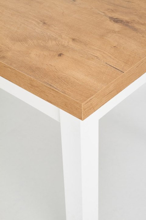 Halmar stół TIAGO rozkładany 140-220x80 prostokątny blat: MDF laminat dąb lancelot, nogi: biały drewno lite bukowe Halmar stół TIAGO rozkładany 140-220x80 prostokątny blat: MDF laminat dąb lancelot, nogi: biały drewno lite bukowe