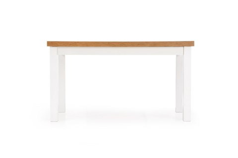 Halmar stół TIAGO rozkładany 140-220x80 prostokątny blat: MDF laminat dąb lancelot, nogi: biały drewno lite bukowe Halmar stół TIAGO rozkładany 140-220x80 prostokątny blat: MDF laminat dąb lancelot, nogi: biały drewno lite bukowe