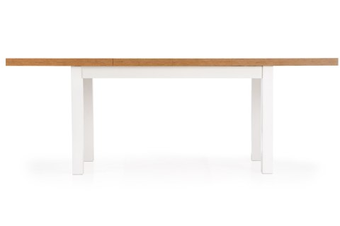 Halmar stół TIAGO rozkładany 140-220x80 prostokątny blat: MDF laminat dąb lancelot, nogi: biały drewno lite bukowe Halmar stół TIAGO rozkładany 140-220x80 prostokątny blat: MDF laminat dąb lancelot, nogi: biały drewno lite bukowe