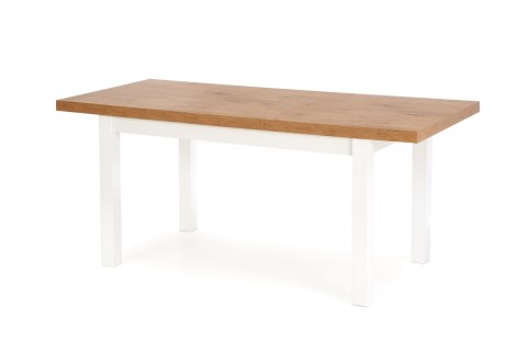 Halmar stół TIAGO rozkładany 140-220x80 prostokątny blat: MDF laminat dąb lancelot, nogi: biały drewno lite bukowe Halmar stół TIAGO rozkładany 140-220x80 prostokątny blat: MDF laminat dąb lancelot, nogi: biały drewno lite bukowe