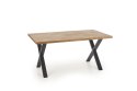 Halmar stół APEX 160x90 drewno lite - dębowe kolor: dąb naturalny, stelaż stal malowana czarny Halmar stół APEX 160x90 drewno lite - dębowe kolor: dąb naturalny, stelaż stal malowana czarny