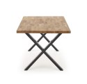 Halmar stół APEX 160x90 drewno lite - dębowe kolor: dąb naturalny, stelaż stal malowana czarny Halmar stół APEX 160x90 drewno lite - dębowe kolor: dąb naturalny, stelaż stal malowana czarny