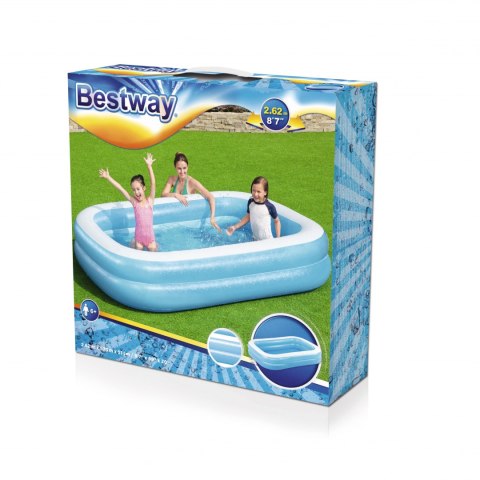 Bestway Bestway 54006 DUŻY BASEN DMUCHANY FAMILIJNY PROSTOKĄTNY 262 x 175 x 51 NIEBIESKI zawór spustowy zawory blokujące 778 l Bestway Bestway 54006 DUŻY BASEN DMUCHANY FAMILIJNY PROSTOKĄTNY 262 x 175 x 51 NIEBIESKI zawór spustowy zawory blokujące 778 l