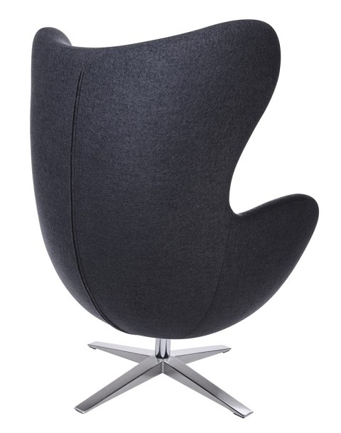 King Home Fotel obrotowy z funkcją bujania EGG SZEROKI ciemny szary.27 - wełna kaszmirowa, podstawa stal polerowana King Home Fotel obrotowy z funkcją bujania EGG SZEROKI ciemny szary.27 - wełna kaszmirowa, podstawa stal polerowana