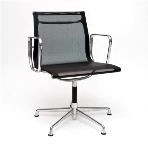D2.DESIGN Fotel konf. CH1081T,czarna siateczka,chr D2.DESIGN Fotel konf. CH1081T,czarna siateczka,chr