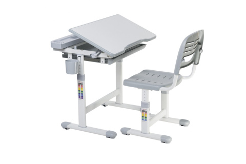 Fun Desk dziecięce Cantare Grey BIURKO+KRZESŁO regulowane szare Fun Desk dziecięce Cantare Grey BIURKO+KRZESŁO regulowane szare