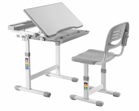 Fun Desk dziecięce Cantare Grey BIURKO+KRZESŁO regulowane szare Fun Desk dziecięce Cantare Grey BIURKO+KRZESŁO regulowane szare