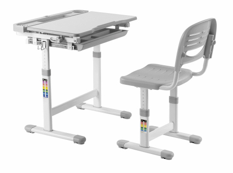 Fun Desk dziecięce Cantare Grey BIURKO+KRZESŁO regulowane szare Fun Desk dziecięce Cantare Grey BIURKO+KRZESŁO regulowane szare