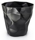 KOSZ NA ŚMIECI PLAST CZARNY - tworzywo sztuczne PRZYPOMINA POGNIECIONY PAPIER King Home do domu lub biura KOSZ NA ŚMIECI PLAST CZARNY - tworzywo sztuczne PRZYPOMINA POGNIECIONY PAPIER King Home do domu lub biura