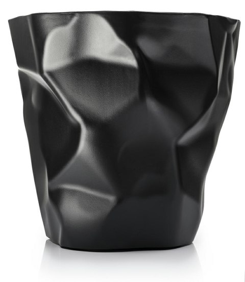 KOSZ NA ŚMIECI PLAST CZARNY - tworzywo sztuczne PRZYPOMINA POGNIECIONY PAPIER King Home do domu lub biura KOSZ NA ŚMIECI PLAST CZARNY - tworzywo sztuczne PRZYPOMINA POGNIECIONY PAPIER King Home do domu lub biura
