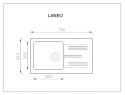 Halmar LANEO zlewozmywak granitowy biały Halmar LANEO zlewozmywak granitowy biały
