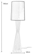 King Home Lampa podłogowa HOLMES złota błyszcząca stal węglowa czarny klosz tkanina usztywniona laminatem 1xE27 King Home Lampa podłogowa HOLMES złota błyszcząca stal węglowa czarny klosz tkanina usztywniona laminatem 1xE27