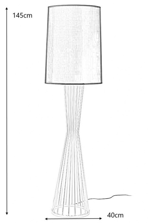 King Home Lampa podłogowa HOLMES złota błyszcząca stal węglowa czarny klosz tkanina usztywniona laminatem 1xE27 King Home Lampa podłogowa HOLMES złota błyszcząca stal węglowa czarny klosz tkanina usztywniona laminatem 1xE27