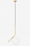 LAMPA WISZĄCA HALM 20 - MOSIĄDZ klosz w kształcie kuli SZKŁO BIAŁY G9 King Home do domu i do lokalu LAMPA WISZĄCA HALM 20 - MOSIĄDZ klosz w kształcie kuli SZKŁO BIAŁY G9 King Home do domu i do lokalu