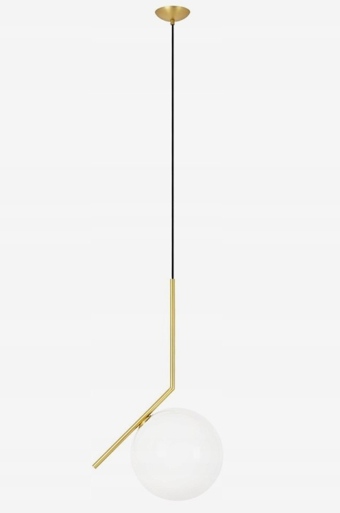 LAMPA WISZĄCA HALM 20 - MOSIĄDZ klosz w kształcie kuli SZKŁO BIAŁY G9 King Home do domu i do lokalu LAMPA WISZĄCA HALM 20 - MOSIĄDZ klosz w kształcie kuli SZKŁO BIAŁY G9 King Home do domu i do lokalu