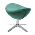 King Home Podnóżek EGG SZEROKI VELVET ciemny zielony.18 - welur, podstawa stal polerowana King Home Podnóżek EGG SZEROKI VELVET ciemny zielony.18 - welur, podstawa stal polerowana