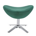 King Home Podnóżek EGG SZEROKI VELVET ciemny zielony.18 - welur, podstawa stal polerowana King Home Podnóżek EGG SZEROKI VELVET ciemny zielony.18 - welur, podstawa stal polerowana