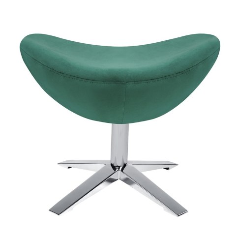 King Home Podnóżek EGG SZEROKI VELVET ciemny zielony.18 - welur, podstawa stal polerowana King Home Podnóżek EGG SZEROKI VELVET ciemny zielony.18 - welur, podstawa stal polerowana