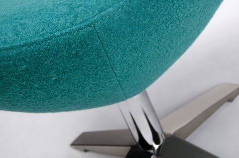 King Home Podnóżek Pufa EGG SZEROKI turkusowy.12 - wełna stal obrotowy King Home Podnóżek Pufa EGG SZEROKI turkusowy.12 - wełna stal obrotowy