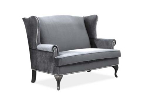 SIGNAL SOFA BENJAMIN 2 VELVET SZARY/ WENGE SIGNAL SOFA BENJAMIN 2 VELVET SZARY/ WENGE