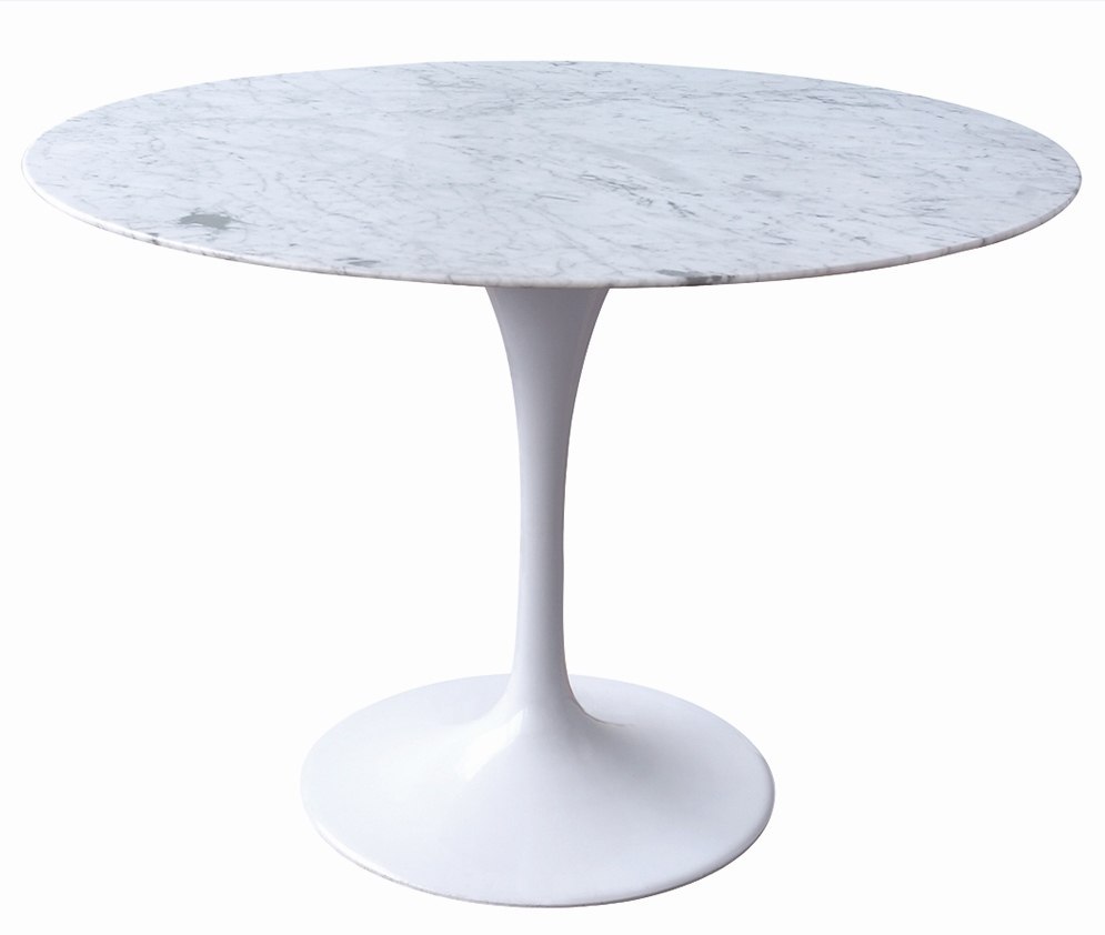 King Home Stół TULIP MARBLE 120 biały - blat okrągły marmurowy, metal King Home Stół TULIP MARBLE 120 biały - blat okrągły marmurowy, metal