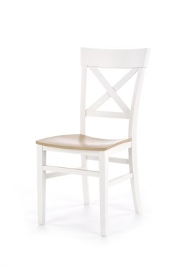 Halmar TUTTI krzesło drewniane Białe/Dąb miodowy