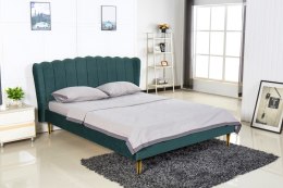 Halmar VALVERDE łóżko ciemny zielony / złoty