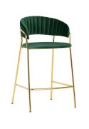 King Home Hoker MARGO 65 ciemny zielony - welur, podstawa złota King Home Hoker MARGO 65 ciemny zielony - welur, podstawa złota