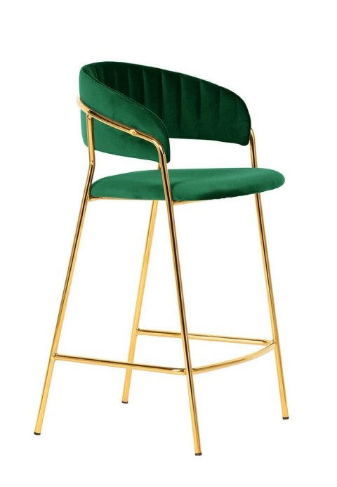 King Home Hoker MARGO 65 ciemny zielony - welur, podstawa złota King Home Hoker MARGO 65 ciemny zielony - welur, podstawa złota