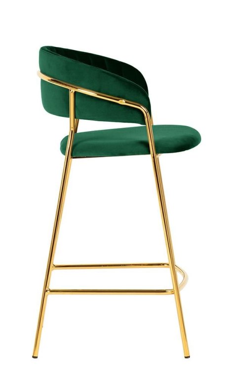 King Home Hoker MARGO 65 ciemny zielony - welur, podstawa złota King Home Hoker MARGO 65 ciemny zielony - welur, podstawa złota