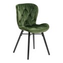 ACTONA Krzesło Batilda VIC Forest green/ pikowa na ACTONA Krzesło Batilda VIC Forest green/ pikowa na