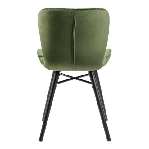 ACTONA Krzesło Batilda VIC Forest green/ pikowa na ACTONA Krzesło Batilda VIC Forest green/ pikowa na