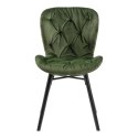 ACTONA Krzesło Batilda VIC Forest green/ pikowa na ACTONA Krzesło Batilda VIC Forest green/ pikowa na