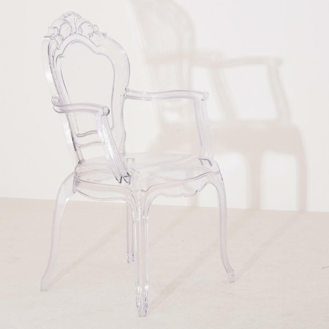 KRZESŁO Z PODŁOKIETNIKAMI KING ARM transparentne - poliwęglan KING HOME KRZESŁO Z PODŁOKIETNIKAMI KING ARM transparentne - poliwęglan KING HOME