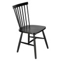 ACTONA Krzesło Riano drewno kauczukowe malowane - Czarny stabilne i wygodne