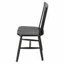 ACTONA Krzesło Riano drewno kauczukowe malowane - Czarny stabilne i wygodne