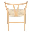 D2.DESIGN Krzesło Wicker lite drewno bukowe Naturalne siedzisko plecionka ze sznurka jutowego Naturalny inspirowane Wishbone D2.DESIGN Krzesło Wicker lite drewno bukowe Naturalne siedzisko plecionka ze sznurka jutowego Naturalny inspirowane Wishbone