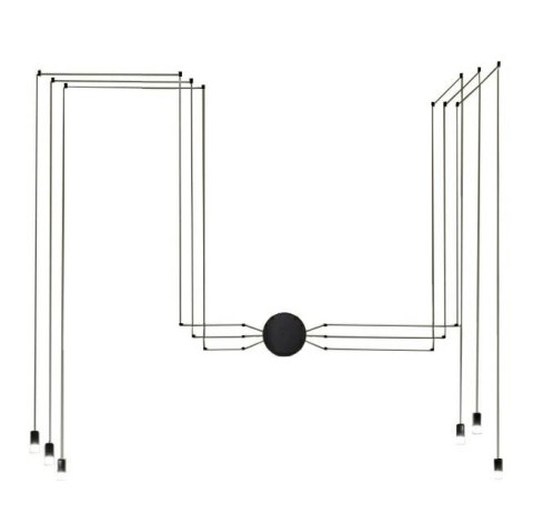 LAMPA ŚCIENNA KINKIET LED FLUSSO WALL 6 CZARNA KLOSZE SZKŁO SATYNOWE KING HOME LAMPA ŚCIENNA KINKIET LED FLUSSO WALL 6 CZARNA KLOSZE SZKŁO SATYNOWE KING HOME