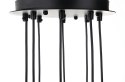 King Home Lampa wisząca LED FLUSSO 8 czarna metal klosze szkło satynowe G9 konstrukcja geometryczna King Home Lampa wisząca LED FLUSSO 8 czarna metal klosze szkło satynowe G9 konstrukcja geometryczna