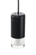LAMPA WISZĄCA LED FLUSSO LINE 4 CZARNA KLOSZE SZKŁO SATYNOWE King Home LAMPA WISZĄCA LED FLUSSO LINE 4 CZARNA KLOSZE SZKŁO SATYNOWE King Home
