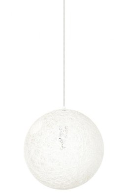 King Home Lampa wisząca LUNA 40 biała - sznurek konopny