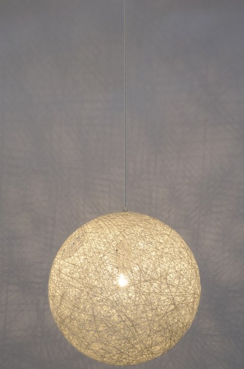 King Home Lampa wisząca LUNA 40 biała - sznurek konopny King Home Lampa wisząca LUNA 40 biała - sznurek konopny