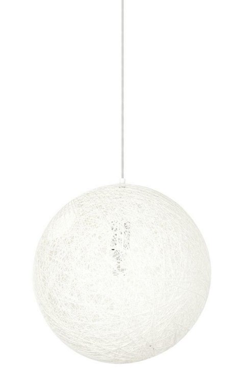 King Home Lampa wisząca LUNA 60 kula biała - sznurek konopny E27 King Home Lampa wisząca LUNA 60 kula biała - sznurek konopny E27